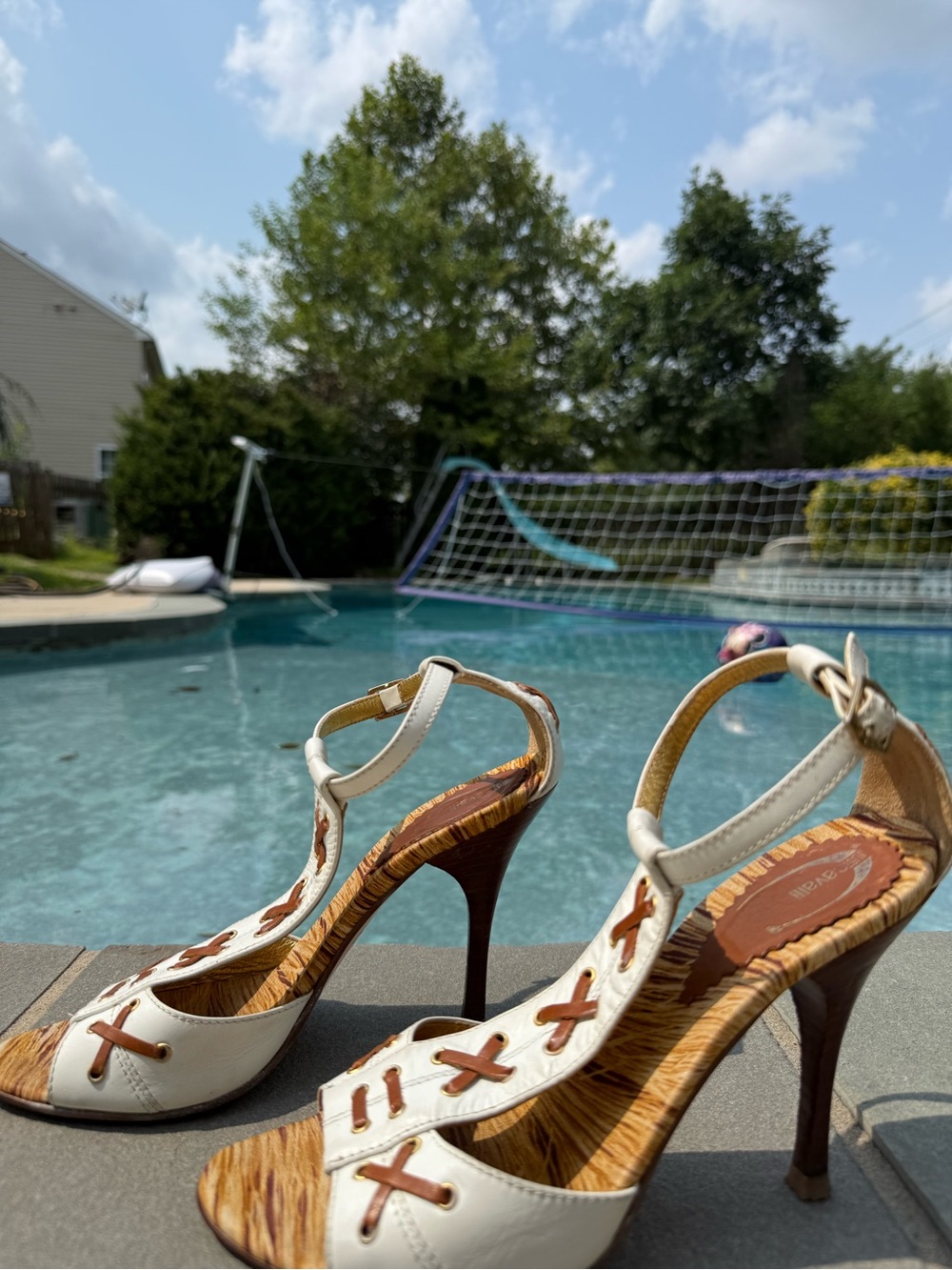 Just Cavalli Italian Leather T-Strap women’s Heels Vero Cuoio. Made in Italy